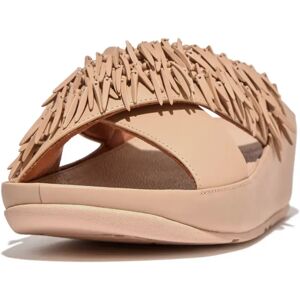 Fitflop Claquettes Rumba Beaded Leather Cross Latte Beige EU 38 Femme - Publicité Fitflop Claquettes Rumba Beaded Leather Cross Latte Beige EU 38 Femme - Publicité