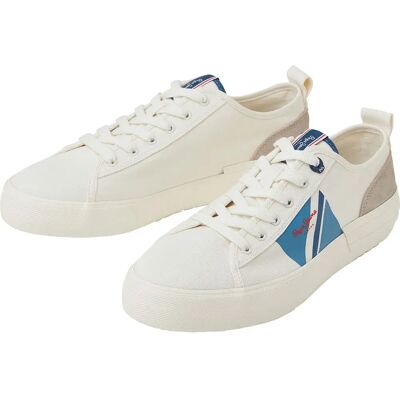 Pepe Jeans Baskets Allen Flag Color White EU 44 Homme - Publicité Pepe Jeans Baskets Allen Flag Color White EU 44 Homme - Publicité