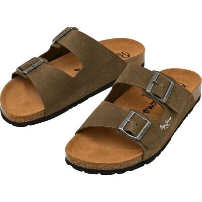 Pepe Jeans Sandales Bio Suede Khaki Green EU 42 Homme - Publicité Pepe Jeans Sandales Bio Suede Khaki Green EU 42 Homme - Publicité