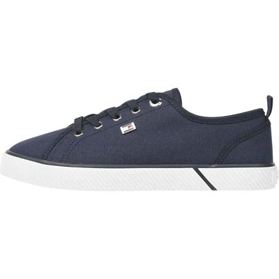 Tommy Hilfiger Baskets Vulc Canvas Space Blue EU 38 Femme - Publicité Tommy Hilfiger Baskets Vulc Canvas Space Blue EU 38 Femme - Publicité