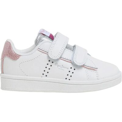 Pepe Jeans Baskets Player Nightk White EU 31 Fille - Publicité Pepe Jeans Baskets Player Nightk White EU 31 Fille - Publicité
