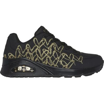Skechers Baskets Uno Black Durabuck / Gold Mylar Embroidery EU 36 Femme - Publicité Skechers Baskets Uno Black Durabuck / Gold Mylar Embroidery EU 36 Femme - Publicité