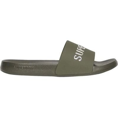 Superdry Claquettes Luxe Logo Army Khaki/Silver EU 36-37 Femme - Publicité Superdry Claquettes Luxe Logo Army Khaki/Silver EU 36-37 Femme - Publicité