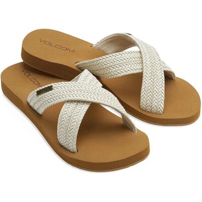 Volcom Tongs Double Cross Cream EU 36 Femme - Publicité Volcom Tongs Double Cross Cream EU 36 Femme - Publicité