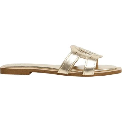 Pepe Jeans Sandales Frida Log Gold EU 37 Femme - Publicité Pepe Jeans Sandales Frida Log Gold EU 37 Femme - Publicité