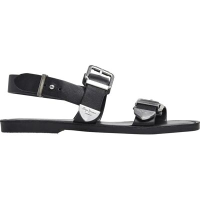 Pepe Jeans Sandales Kat Double Black EU 39 Femme - Publicité Pepe Jeans Sandales Kat Double Black EU 39 Femme - Publicité