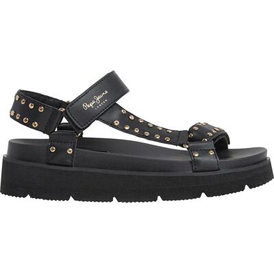 Pepe Jeans Sandales Pola Metal Black EU 39 Femme - Publicité Pepe Jeans Sandales Pola Metal Black EU 39 Femme - Publicité
