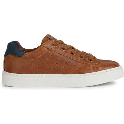 Geox Baskets Nashik Cognac / Navy EU 33 Garçon - Publicité Geox Baskets Nashik Cognac / Navy EU 33 Garçon - Publicité