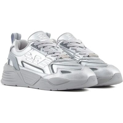 Giorgio Armani Ea7 Emporio Armani Baskets 7x000306_af18446 Triple Matt Silver / EU 44 Homme,Femme - Publicité Giorgio Armani Ea7 Emporio Armani Baskets 7x000306_af18446 Triple Matt Silver / EU 44 Homme,Femme - Publicité