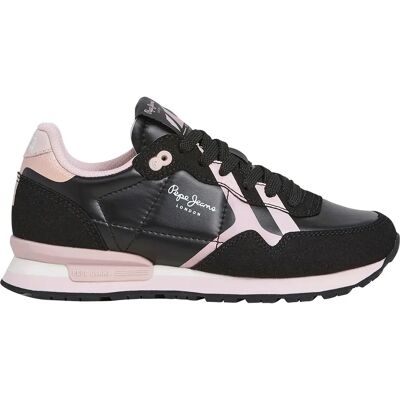 Pepe Jeans Baskets Brit Elite Black EU 35 Fille - Publicité Pepe Jeans Baskets Brit Elite Black EU 35 Fille - Publicité