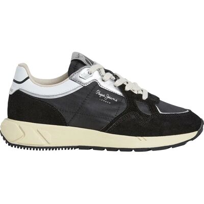 Pepe Jeans Baskets Marlon Metal Black EU 38 Femme - Publicité Pepe Jeans Baskets Marlon Metal Black EU 38 Femme - Publicité