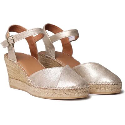 Toni Pons Espadrilles Compensées Bianca-as Champagne EU 38 Femme - Publicité Toni Pons Espadrilles Compensées Bianca-as Champagne EU 38 Femme - Publicité