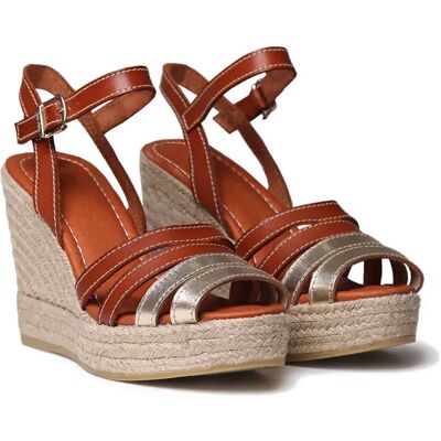 Toni Pons Sandales Compensées En Sparte Octavia Gold Leather EU 39 Femme - Publicité Toni Pons Sandales Compensées En Sparte Octavia Gold Leather EU 39 Femme - Publicité