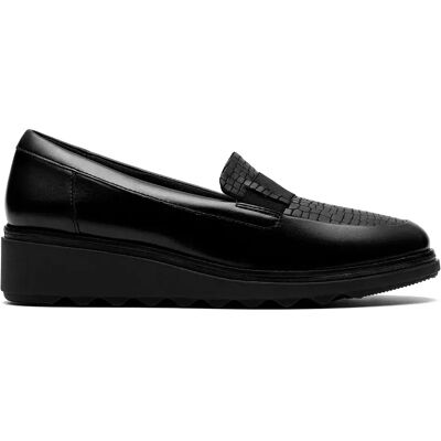 Clarks Shoes Mocassins Sharon Pace Black Leather EU 41 Femme - Publicité Clarks Shoes Mocassins Sharon Pace Black Leather EU 41 Femme - Publicité