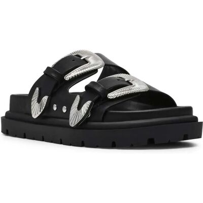 Steve Madden Sandales Outcast Black Leather EU 41 Femme - Publicité Steve Madden Sandales Outcast Black Leather EU 41 Femme - Publicité