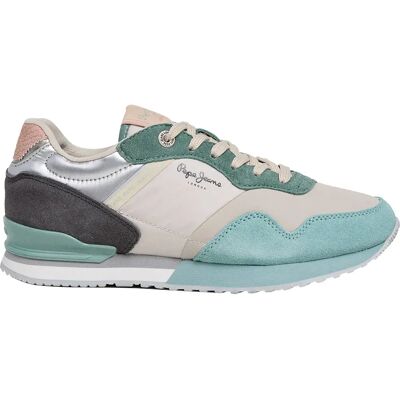 Pepe Jeans Baskets London Sea Bleach Green EU 38 Femme - Publicité Pepe Jeans Baskets London Sea Bleach Green EU 38 Femme - Publicité