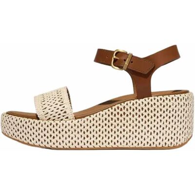 Fitflop Sandales à Plateforme Woven Wedge Ankle-strap Deep Tan / Ivory EU 40 Femme - Publicité Fitflop Sandales à Plateforme Woven Wedge Ankle-strap Deep Tan / Ivory EU 40 Femme - Publicité