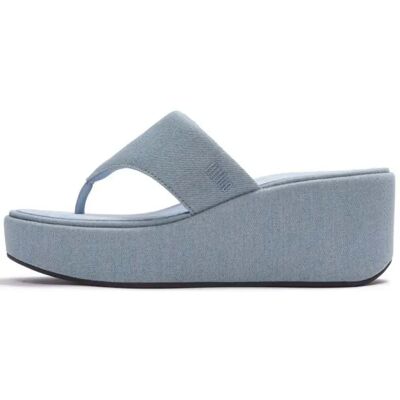 Fitflop Sandales Compensées Denim Platform Toe Post Light Denim EU 38 Femme - Publicité Fitflop Sandales Compensées Denim Platform Toe Post Light Denim EU 38 Femme - Publicité