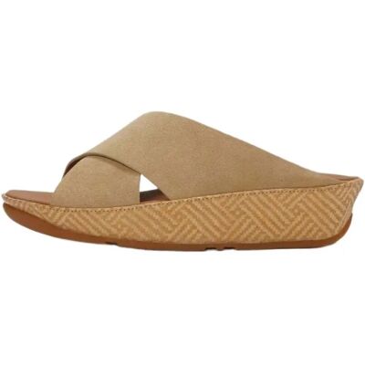 Fitflop Sandales Lulu Lux Graphic Weave Suede Cross Cappuccino EU 38 Femme - Publicité Fitflop Sandales Lulu Lux Graphic Weave Suede Cross Cappuccino EU 38 Femme - Publicité