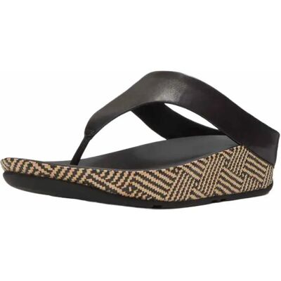 Fitflop Sandales Lulu Lux Graphic Weave Toe Post Black EU 38 Femme - Publicité Fitflop Sandales Lulu Lux Graphic Weave Toe Post Black EU 38 Femme - Publicité