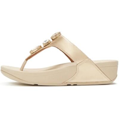 Fitflop Sandales Lulu Ultra Jewel Metallic Toe Post Platino EU 36 Femme - Publicité Fitflop Sandales Lulu Ultra Jewel Metallic Toe Post Platino EU 36 Femme - Publicité