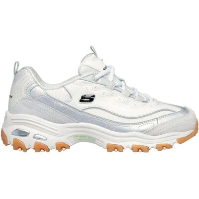 Skechers Baskets D Lites Dazzling Shine White Pu / Mesh / Iridescent Accent / Grey Trim EU 41 Femme - Publicité Skechers Baskets D Lites Dazzling Shine White Pu / Mesh / Iridescent Accent / Grey Trim EU 41 Femme - Publicité