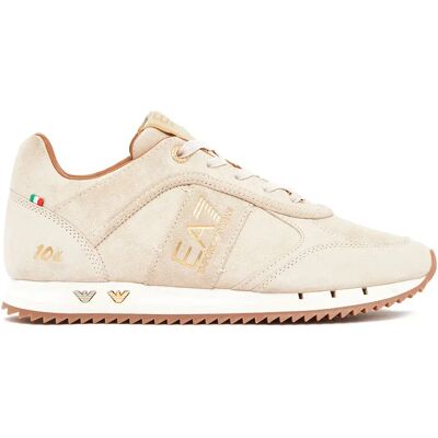 Giorgio Armani Ea7 Emporio Armani Baskets Black&white Laces 10° Anniversary Leather Fog / Gold / Honey EU 37 1/3 Homme,Femme - Publicité Giorgio Armani Ea7 Emporio Armani Baskets Black&white Laces 10° Anniversary Leather Fog / Gold / Honey EU 37 1/3 Homme,Femme - Publicité