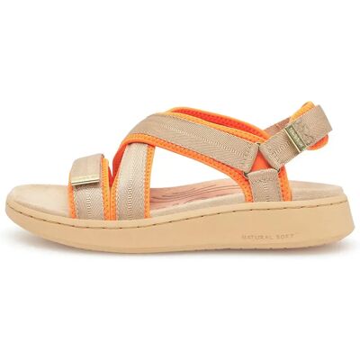 Woden Sandales Line Cross Coffee Cream EU 37 Femme - Publicité Woden Sandales Line Cross Coffee Cream EU 37 Femme - Publicité