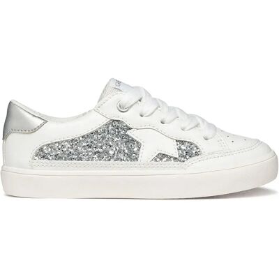 Geox Baskets Pour Enfants Gisli White / Light Silver EU 27 Fille - Publicité Geox Baskets Pour Enfants Gisli White / Light Silver EU 27 Fille - Publicité