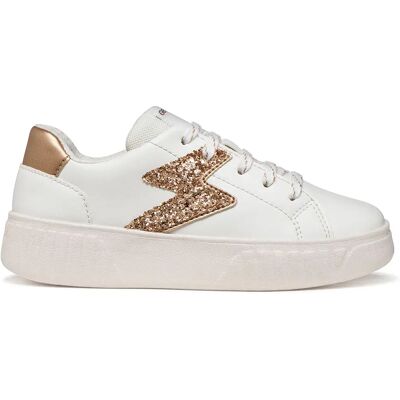 Geox Baskets Pour Enfants Mikiroshi White / Rose Gold EU 34 Fille - Publicité Geox Baskets Pour Enfants Mikiroshi White / Rose Gold EU 34 Fille - Publicité
