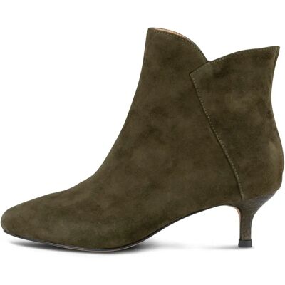 Woden Bottines à Talons Saga Zip S Khaki EU 38 Femme - Publicité Woden Bottines à Talons Saga Zip S Khaki EU 38 Femme - Publicité