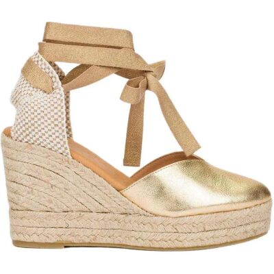 Wonders Espadrilles Compensées Aris 37 Gold EU 38 Femme - Publicité Wonders Espadrilles Compensées Aris 37 Gold EU 38 Femme - Publicité