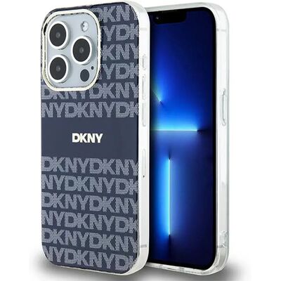 Coque DKNY pour iPhone 15 Pro - Résistante, MagSafe, Bleu - Publicité Coque DKNY pour iPhone 15 Pro - Résistante, MagSafe, Bleu - Publicité