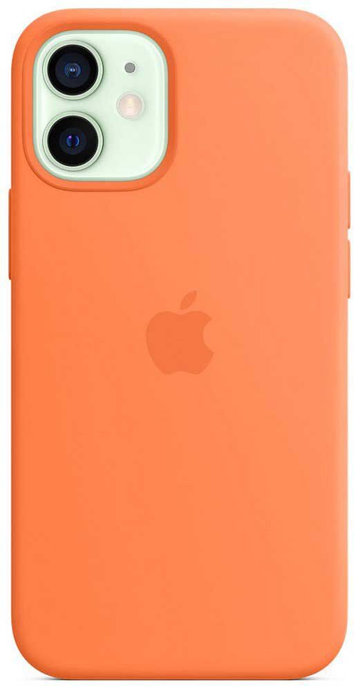 Apple Iphone 12 Mini Silicone Case With Magsafe Orange Orange One Size unisex