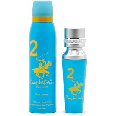 Beverly Hills Polo Club Femme No2 - Coffret Parfum et Déodorant - Publicité Beverly Hills Polo Club Femme No2 - Coffret Parfum et Déodorant - Publicité