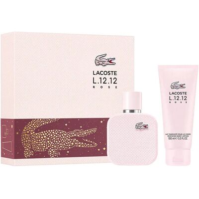 Lacoste Eau De Parfum L.12.12 Rose Set-50ml Edp + 100ml Bl Pink One Size female - Publicité Lacoste Eau De Parfum L.12.12 Rose Set-50ml Edp + 100ml Bl Pink One Size female - Publicité