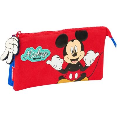 Trousse scolaire triple Disney Mickey Mouse - Type scolaire - Publicité Trousse scolaire triple Disney Mickey Mouse - Type scolaire - Publicité
