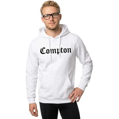 Mister Tee Sweat à Capuche Compton White 2XL - Publicité Mister Tee Sweat à Capuche Compton White 2XL - Publicité
