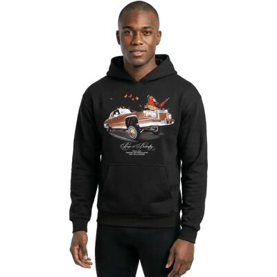 Mister Tee Sweat à Capuche Pimp A Butterfly Heavy Oversize Black S - Publicité Mister Tee Sweat à Capuche Pimp A Butterfly Heavy Oversize Black S - Publicité