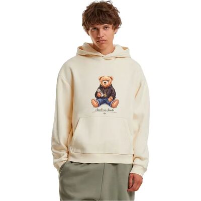 Mister Tee Sweat à Capuche Stacks On Stacks Bear White Sand 2XL - Publicité Mister Tee Sweat à Capuche Stacks On Stacks Bear White Sand 2XL - Publicité