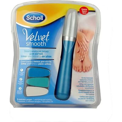 Scholl - Velvet Smooth Système Électronique de Soin des Ongles - 1U - Système de Soin des Ongles - Publicité Scholl - Velvet Smooth Système Électronique de Soin des Ongles - 1U - Système de Soin des Ongles - Publicité
