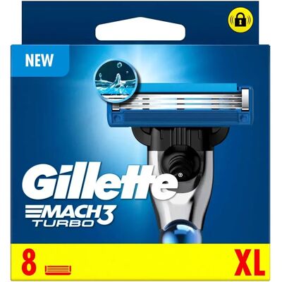 Gillette Razor Mach3 Turbo + Rec 8 Unités Multicolor One Size male - Publicité Gillette Razor Mach3 Turbo + Rec 8 Unités Multicolor One Size male - Publicité