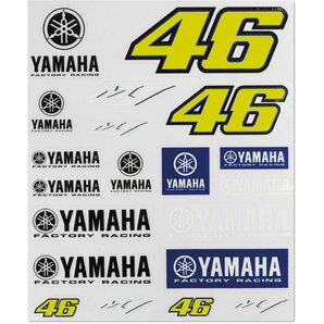 VR46 Yamaha lot de 18 autocollants