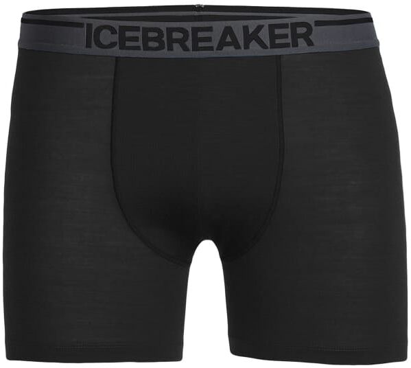 ICEBREAKER Mens Anatomica Boxers - Noir - taille L 2024 Noir / Bleu 37 1/3 Mixte