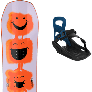 Pack snowboard polyvalent Bataleon Minishred 24 + Fixations Enfant Violet / Orange / Noir taille 95 2024 Blanc 149 Femme - Publicité