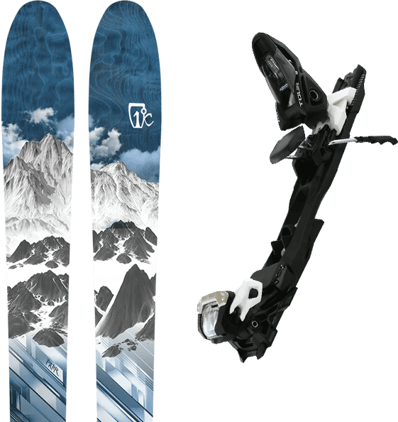 Pack ski freerando Icelantic Pioneer 96 24 + Fixations Homme Bleu / Blanc / Noir taille 174 2024 Marron / Blanc / Noir 174 Homme