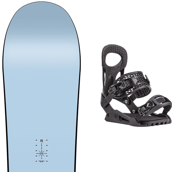 Pack snowboard polyvalent Nitro Alternator 24 + Fixations Homme Bleu / Noir / Blanc taille 160 2024 Rouge 158 Homme