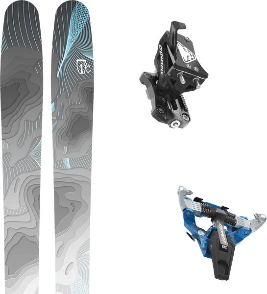 Pack ski freerando Icelantic Natural 101 23 + Fixations Homme Noir / Gris / Blanc taille 171 2023 Noir / Multicolore 162 Femme