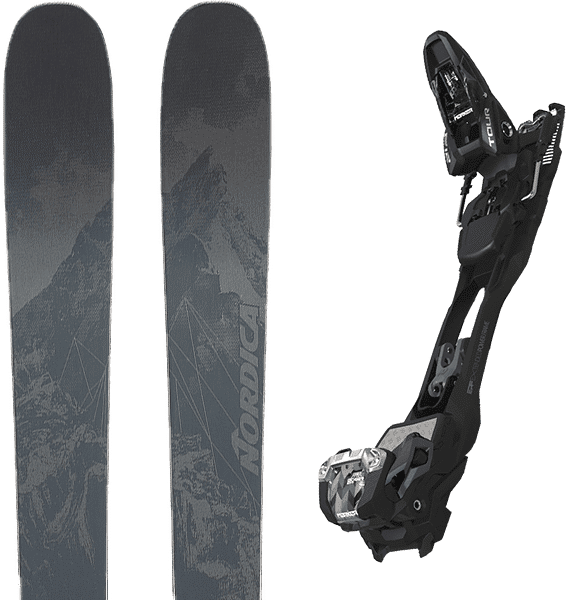 Pack ski freerando Nordica Enforcer 110 Free Black 24 + Fixations Homme Noir / Gris taille 191 2024 Noir / Blanc 183 Homme