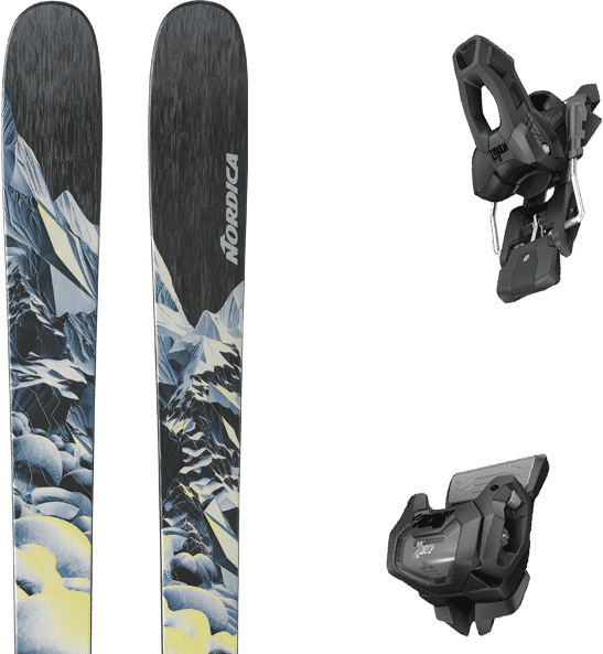 Pack ski freeride Nordica Enforcer 104 25 + Fixations Homme Noir / Bleu / Vert taille 179 2025 Multicolore 159 Homme